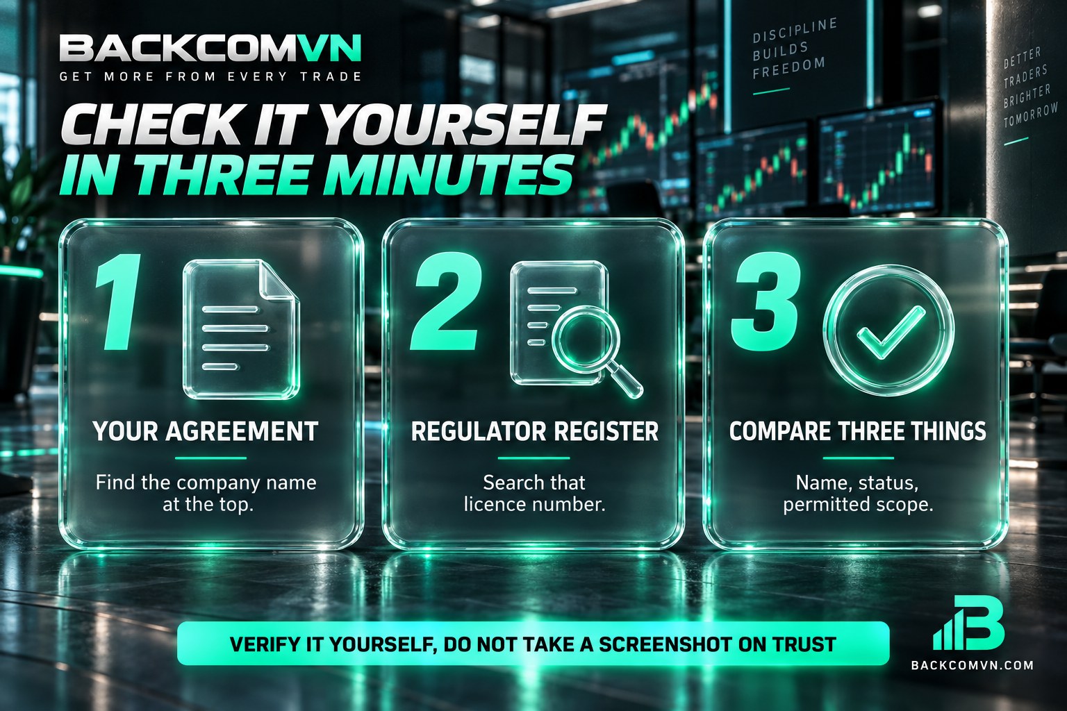 Three steps for checking XM authorisation on the regulator’s website