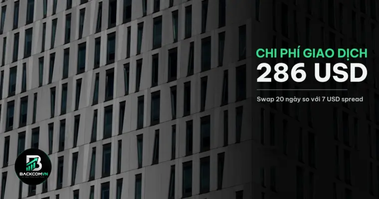 Biểu đồ chi phí swap tích luỹ theo ngày