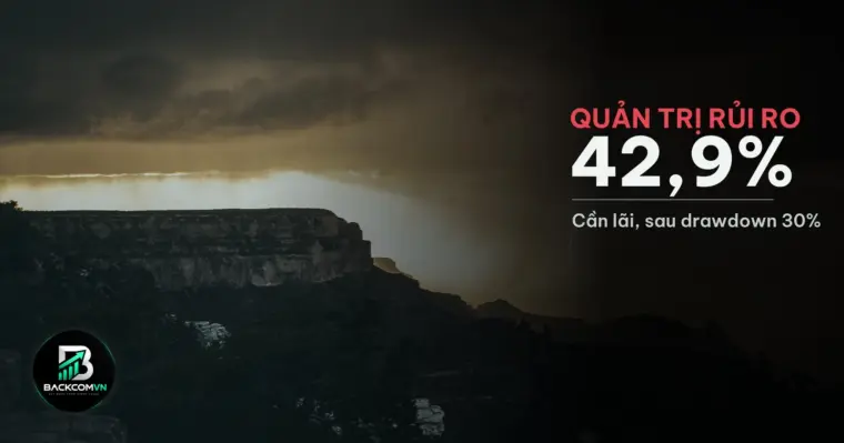 Đường vốn với vùng sụt giảm được đánh dấu