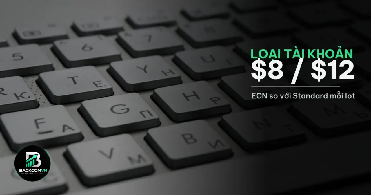 Cận cảnh bàn phím máy tính minh hoạ lựa chọn loại tài khoản giao dịch