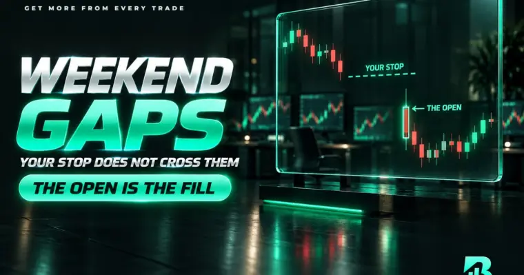 Gap cuối tuần: stop loss nằm trong khoảng trống giá sẽ khớp ở giá mở cửa