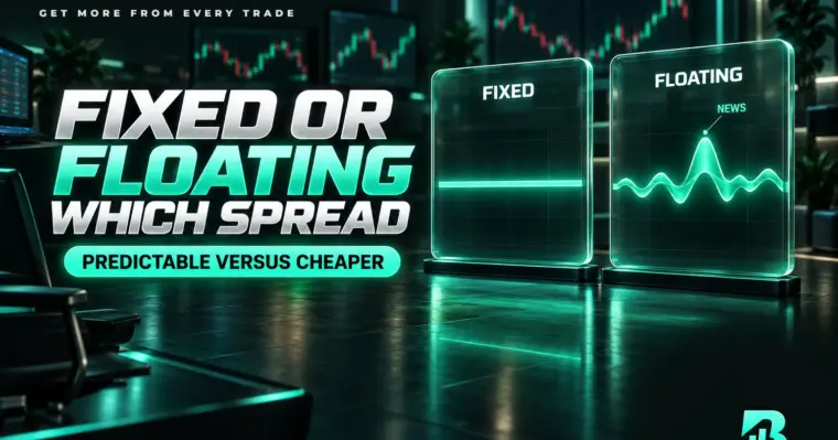 Spread cố định giữ mức đều, spread thả nổi hẹp hơn nhưng giãn mạnh quanh giờ tin