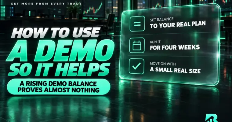 Dùng tài khoản demo đúng cách: tập quy trình vào lệnh, không tập cảm giác tiền thật