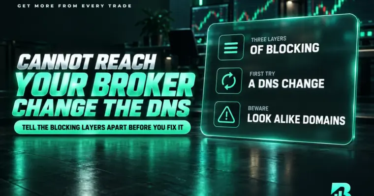 Không vào được sàn forex: phân biệt ba tầng chặn rồi đổi DNS trước khi thử cách khác
