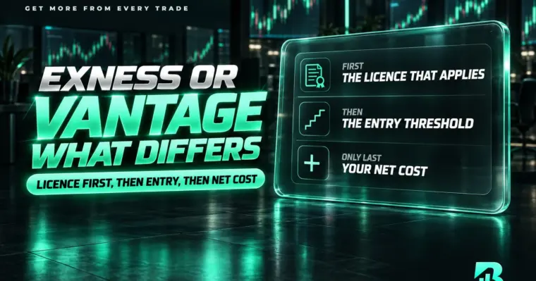 Exness hay Vantage: kiểm giấy phép áp dụng, ngưỡng nạp rồi mới tính chi phí ròng