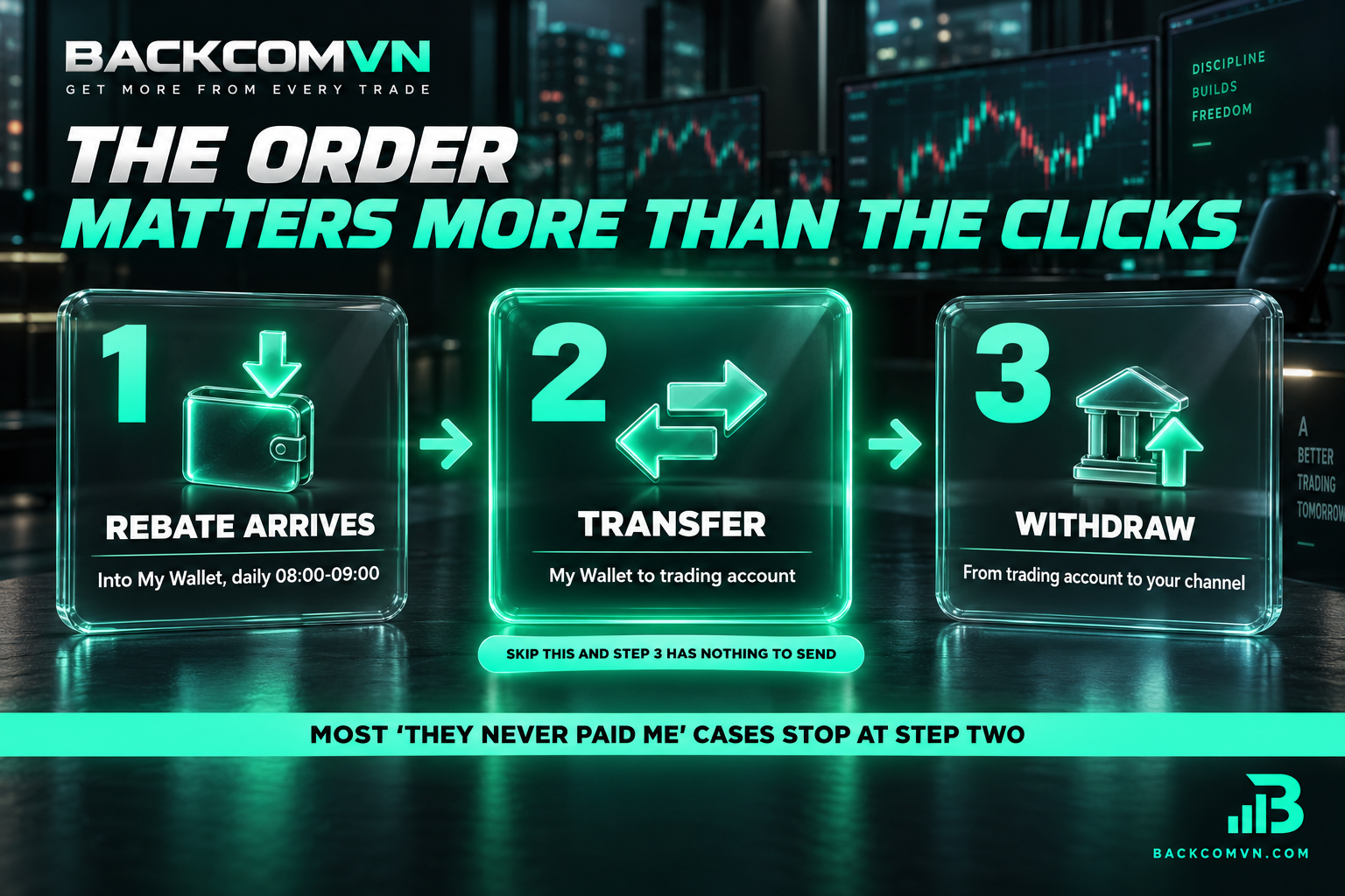 The three steps required to withdraw XM rebates