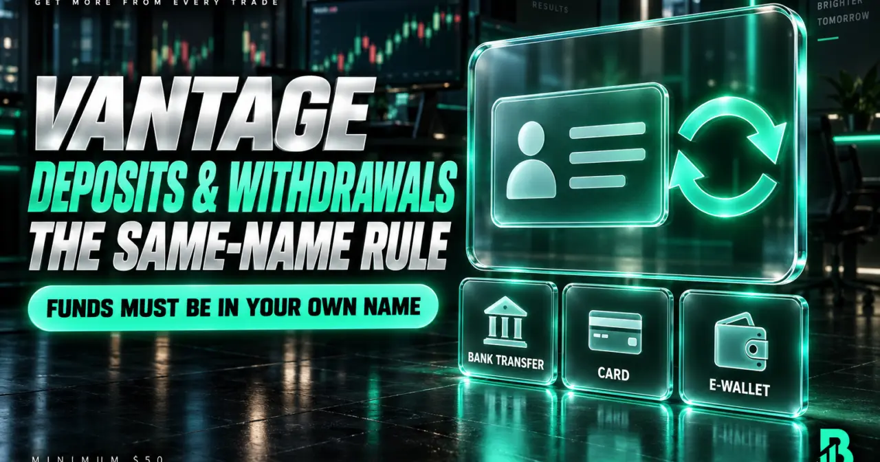 Vantage deposits and withdrawals: the same-name rule and the 50 USD minimum