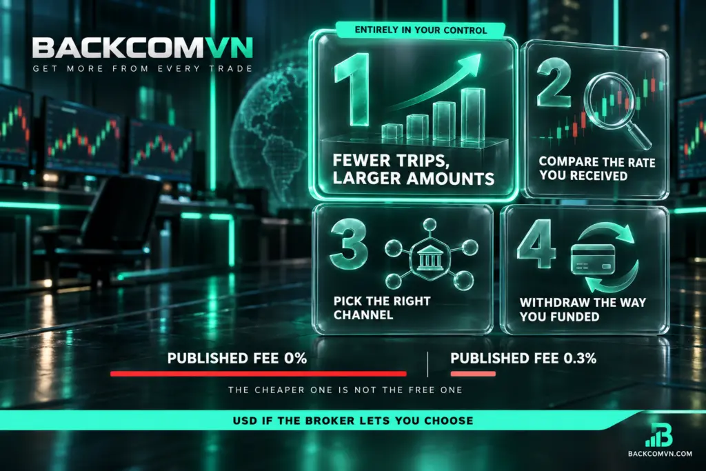 Bốn cách thu nhỏ khoản phí chuyển đổi khi nạp rút tài khoản forex
